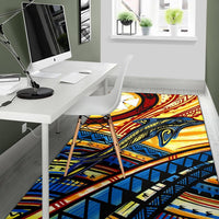 Wallis and Futuna Area Rug - Dolphin Surfing - Polynesian Pride