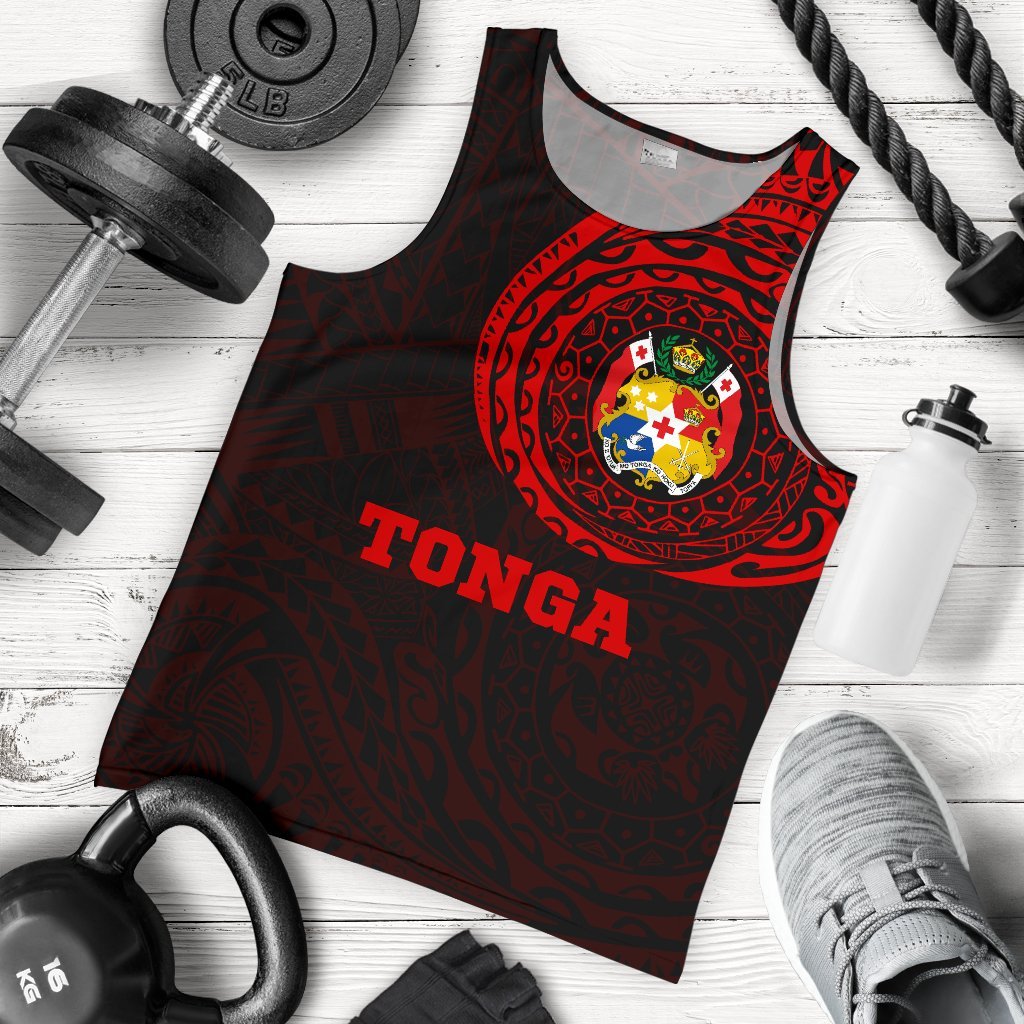 Tonga Polynesian Tattoo Style Tank Top A7 - Polynesian Pride