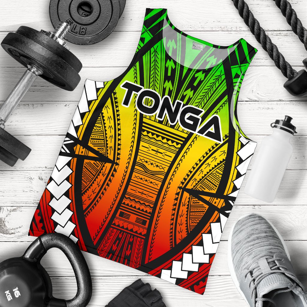 Tonga Polynesian Men's Tank Top - Surround Style - Polynesian Pride