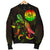 Tahiti Polynesian Men's Bomber Jacket - Turtle With Blooming Hibiscus Reggae - Polynesian Pride