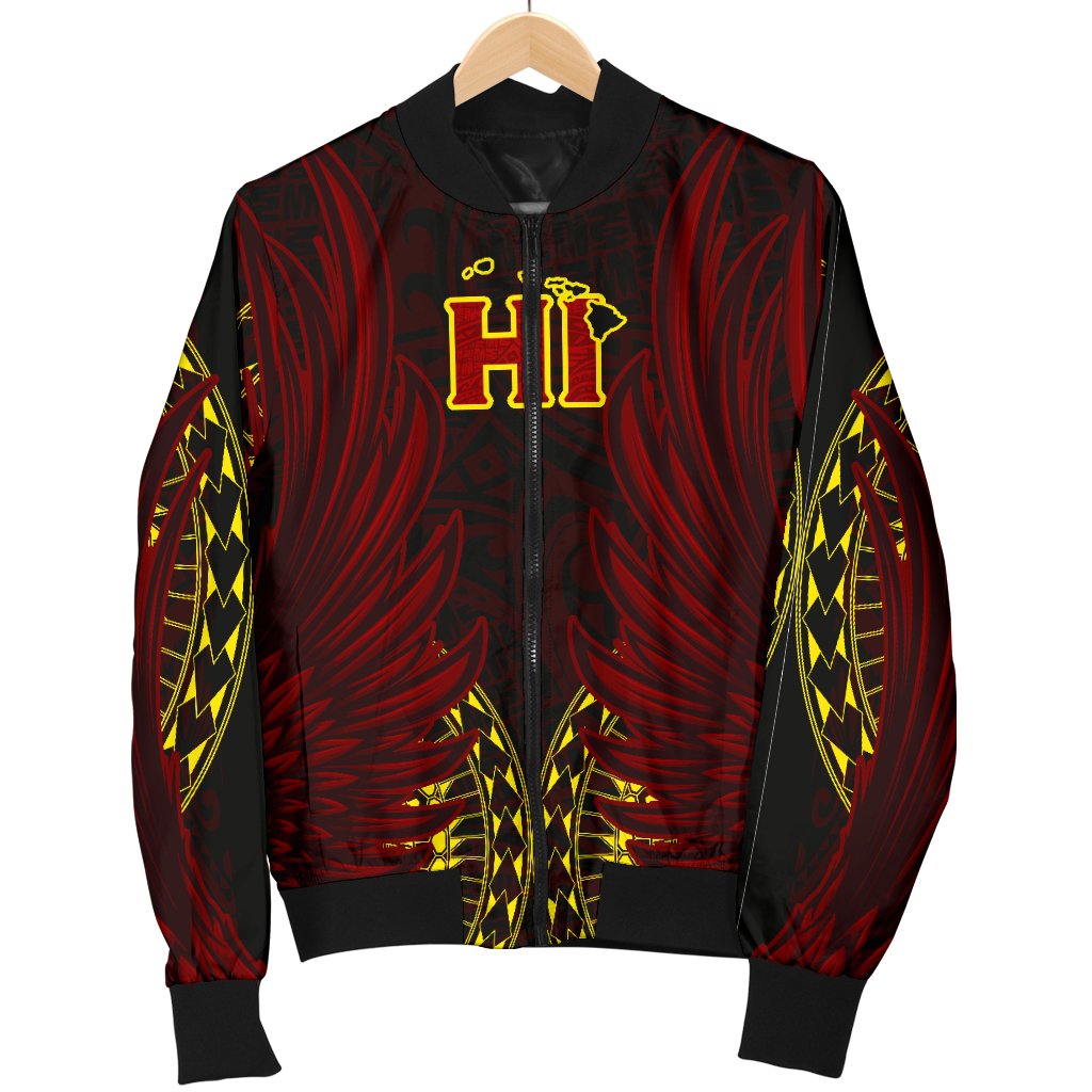 Hawaiian Men's Bomber Jacket Kanaka Wings Hawaii Men's Bomber Jacket - JV Style - Polynesian Pride