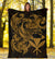 Polynesian Hawaii All Over Premium Blanket - Kanaka Maoli Gold Turtle - Polynesian Pride