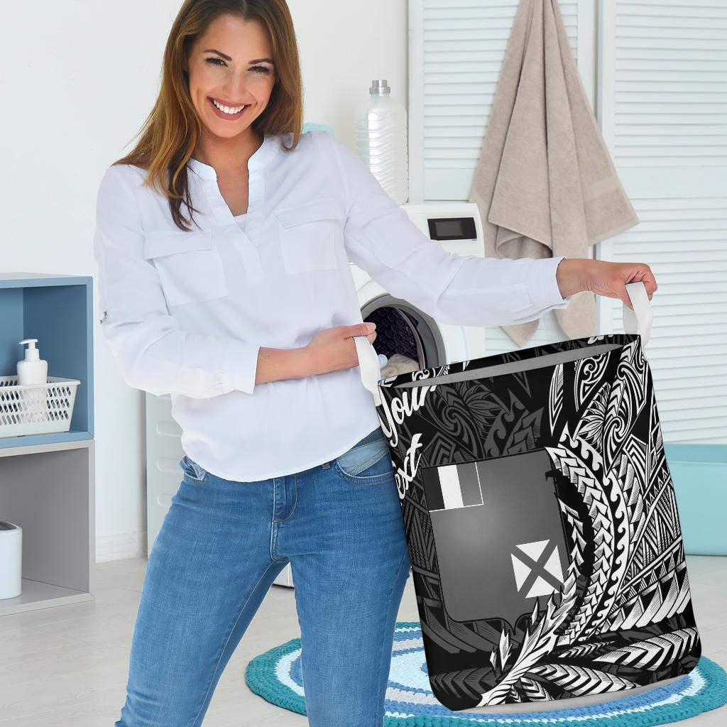 Wallis and Futuna Laundry Basket - Custom Personalised Wings Style - Polynesian Pride