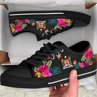Fiji Low Top Shoe - Hibiscus Polynesian Pattern - Polynesian Pride