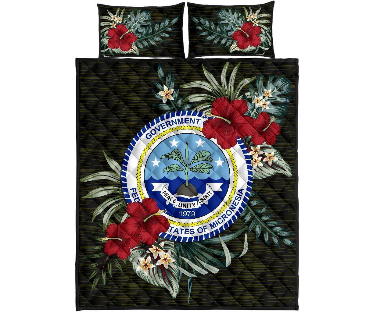 Federated States of Micronesia Polynesian Quilt Bed Set - Special Hibiscus - Polynesian Pride