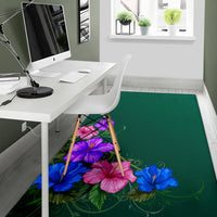 Colorful Hibiscus Area Rug - Polynesian Pride