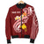 Papua New Guinea Custom Personalised Men's Bomber Jacket - PNG Seal Polynesian Patterns Plumeria - Polynesian Pride