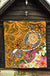Tahiti Premium Quilt - Turtle Plumeria (Gold) - Polynesian Pride
