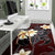 Turtle Poly Trinal Plumeria Red Area Rug AH - Polynesian Pride