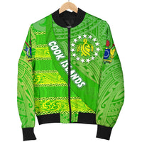 Cook Islands Women Bomber Jacket Polynesian Victorian Vibes - Polynesian Pride