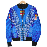 Fiji Drua Men Bomber Jacket Tapa - Polynesian Pride