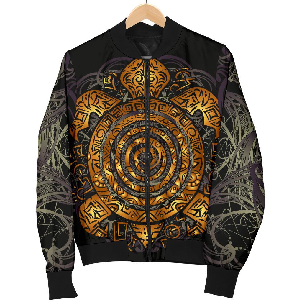 Polynesian Bomber Jacket - Sea Turtle Gold - Men - Polynesian Pride
