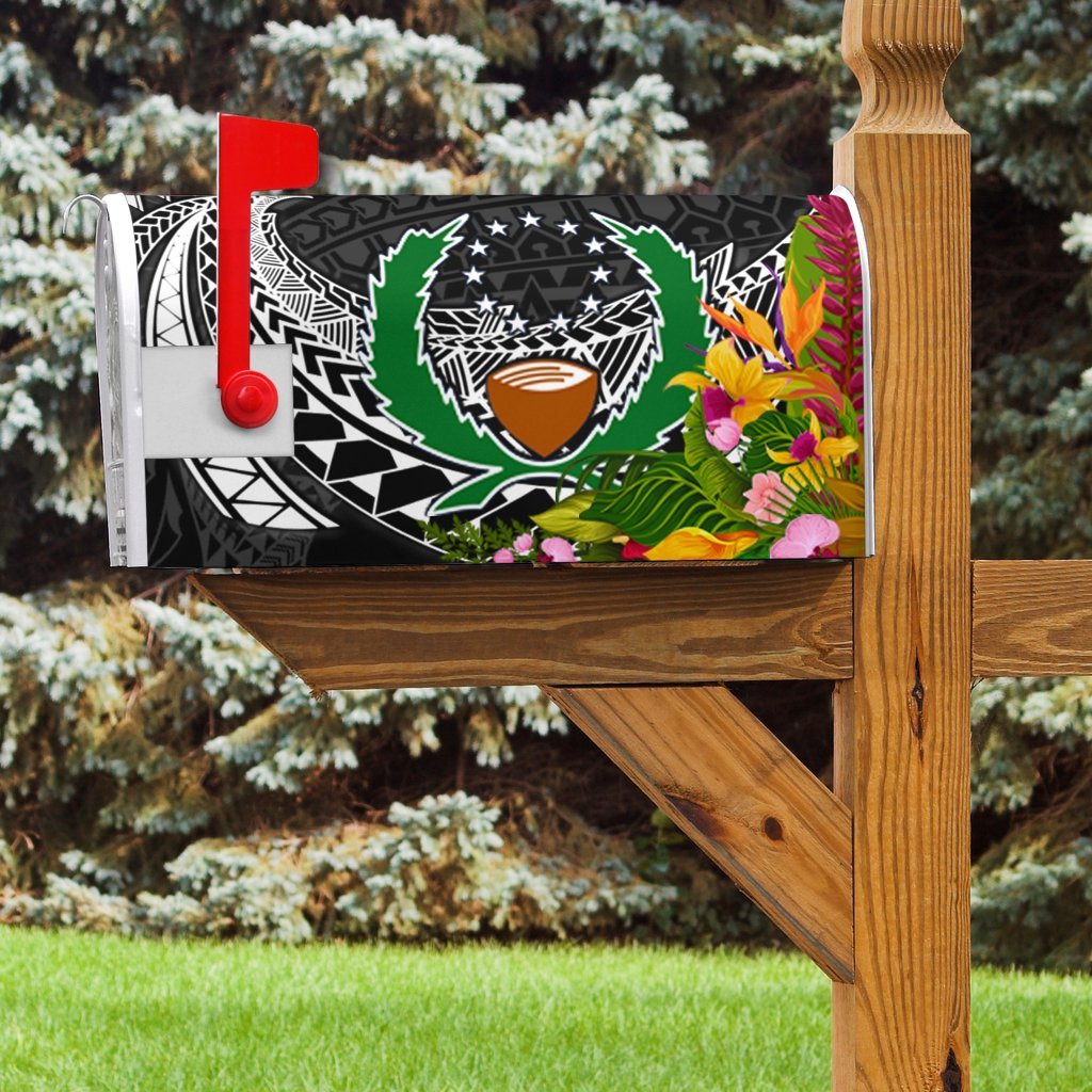 Pohnpei State Mailbox Cover - Custom Personalised Tropical Flowers Style - Polynesian Pride