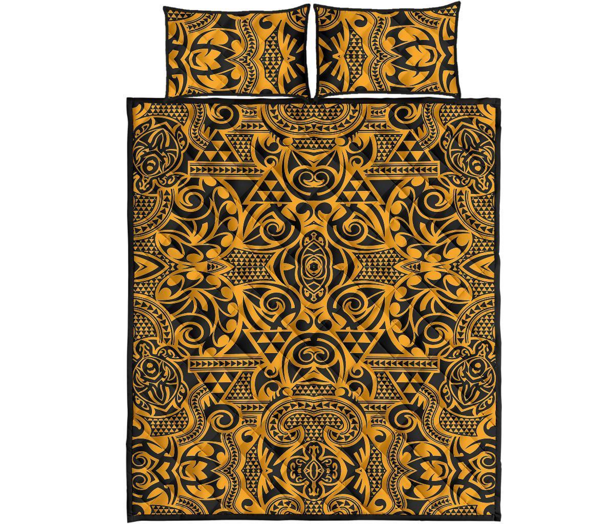 Hawaii Quilt Bed Set Polynesia Kakau Turtle AH - Polynesian Pride