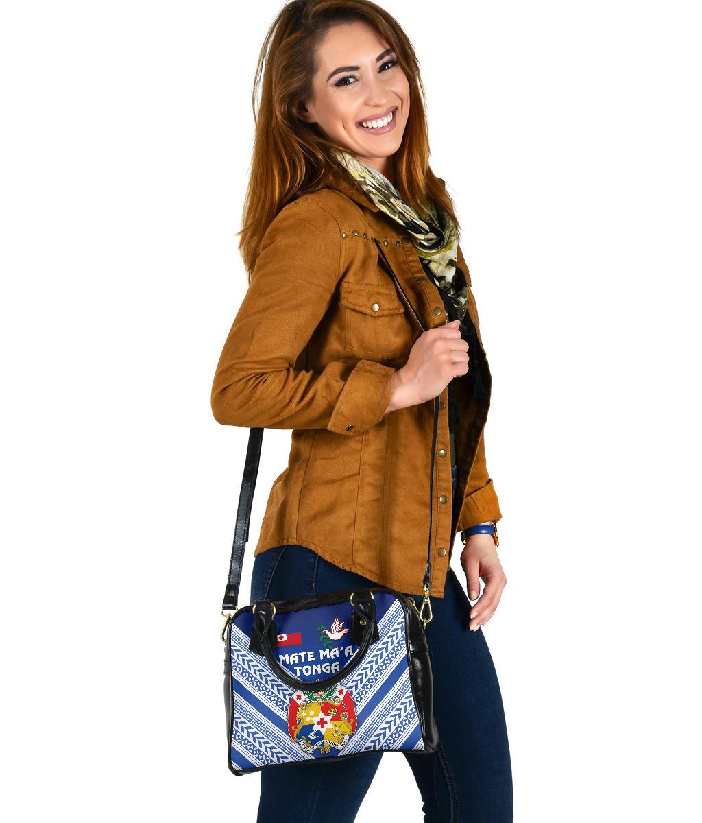 Mate Ma'a Tonga Rugby Shoulder Handbag Polynesian Creative Style - Blue - Polynesian Pride