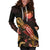 CNMI Polynesian Hoodie Dress - Turtle With Blooming Hibiscus Gold - Polynesian Pride