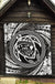 Hawaiian Kanaka Honu Hibiscus Tornando White Polynesian Premium Quilt - Polynesian Pride