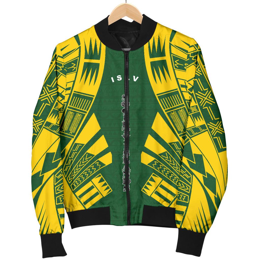 Society Islands Men Bomber Jackets - Polynesian Tattoo Flag - Polynesian Pride