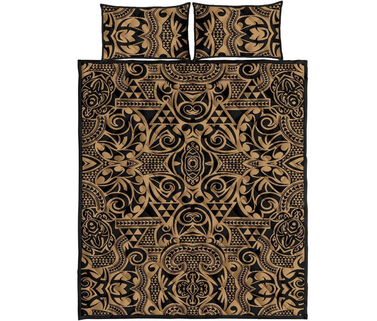 Hawaii Quilt Bed Set Polynesia Kakau Turtle AH - Polynesian Pride