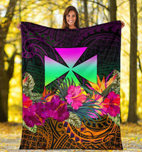 Wallis and Futuna Premium Blanket - Summer Hibiscus - Polynesian Pride