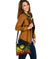 Custom Personalised Samoa Shoulder Handbag- Humpback Whale with Tropical Flowers (Yellow) - Polynesian Pride