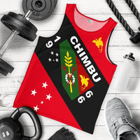 Papua New Guinea Men's Tank Top - Chimbu Province Red - Polynesian Pride