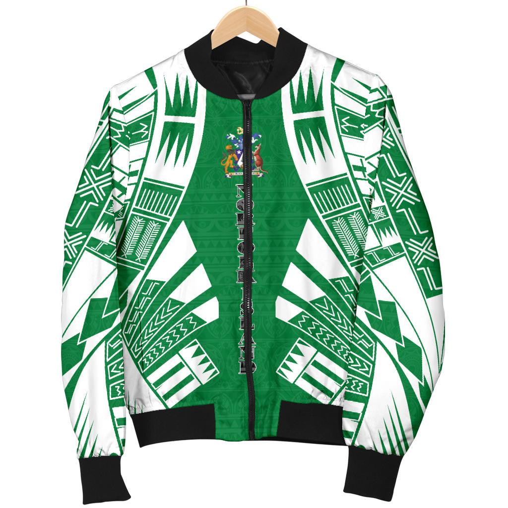 Norfolk Island Men Bomber Jackets - Polynesian Tattoo Flag - Polynesian Pride