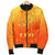 Sun In Leo Zodiac Women Bomber Jacket Polynesian Tattoo Simple - Orange - Polynesian Pride
