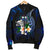 Samoa Polynesian Men's Bomber Jacket - Turtle With Plumeria Flowers - Polynesian Pride