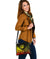 Pohnpei Custom Personalised Shoulder Handbag - Humpback Whale with Tropical Flowers (Yellow) - Polynesian Pride