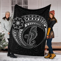 Seahorse Polynesian Blanket - Polynesian Tattoo Black - Polynesian Pride