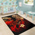 Guam Polynesian Area Rug - Plumeria Flowers And Waves - Polynesian Pride