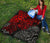 Guam Polynesian Premium Quilt - Red Turtle Flowing - Polynesian Pride