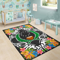 Pohnpei State Area Rug - Coat OfArmsWith Tropical Flowers - Polynesian Pride