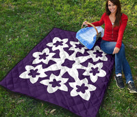 Hawaiian Premium Quilt Royal Pattern - Purple - A1 Style - Polynesian Pride