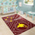 Papua New Guinea Personalised Area Rug - Flag With Polynesian Patterns (Red) - Polynesian Pride