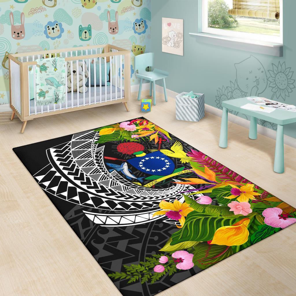 Cook Islands Area Rug - Seal Spiral Polynesian Patterns - Polynesian Pride