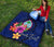 Guam Polynesian Custom Personalised Premium Quilt - Floral With Seal Blue - Polynesian Pride