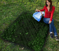 New Zealand Premium Quilt, Maori Gods Tumatauenga (God Of War) - Green - Polynesian Pride