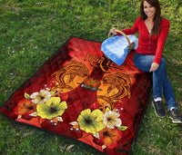 Papua New Guinea Personalised Premium Quilt - Tribal Tuna Fish - Polynesian Pride