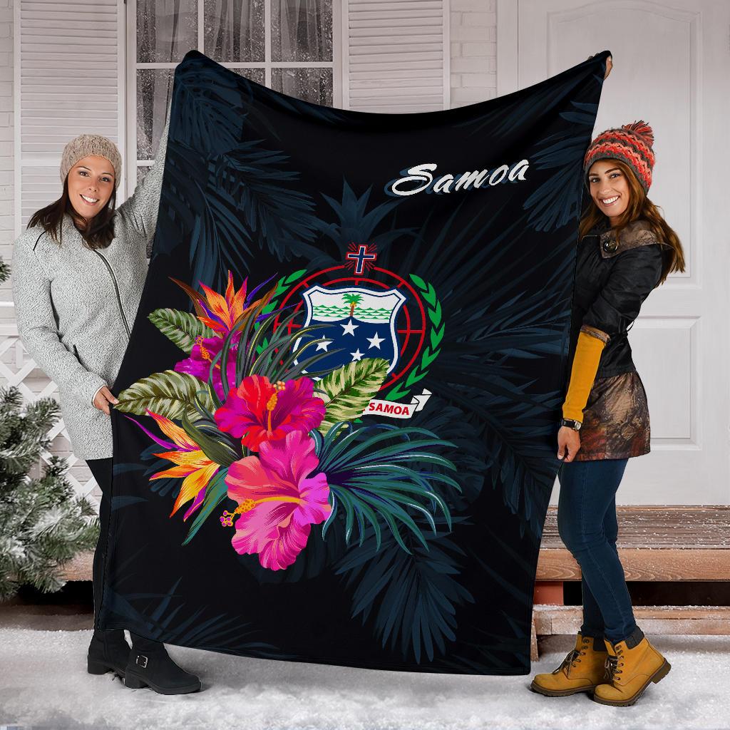 Samoa Polynesian Premium Blanket - Tropical Flower - Polynesian Pride