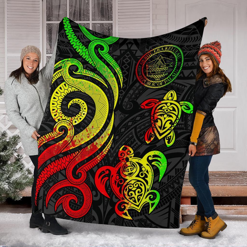 Palau Premium Blanket - Reggae Tentacle Turtle - Polynesian Pride