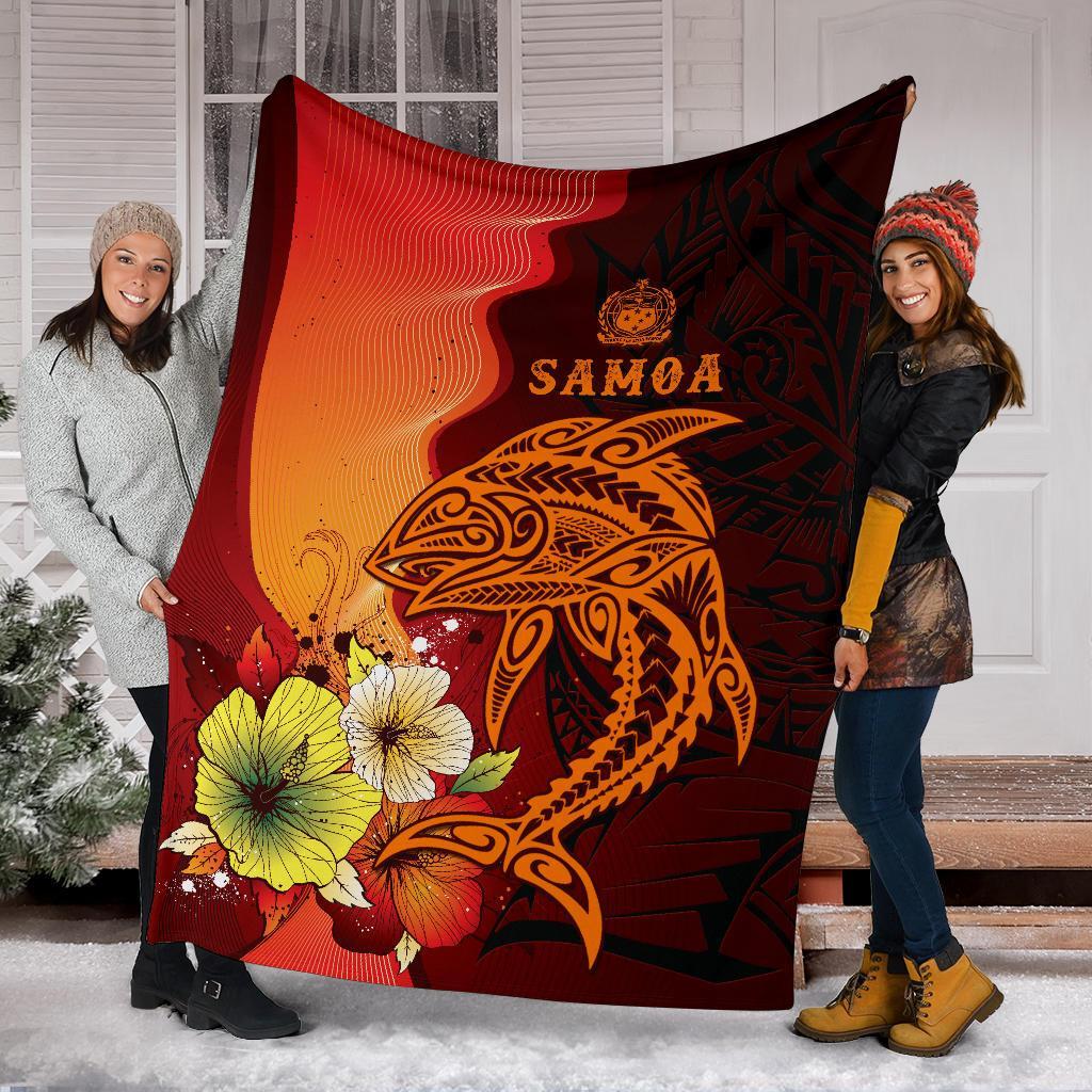 Samoa Premium Blanket - Tribal Tuna Fish - Polynesian Pride