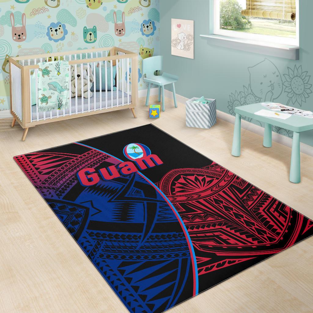 Guam Rugby Area Rug Impressive Version - Polynesian Pride