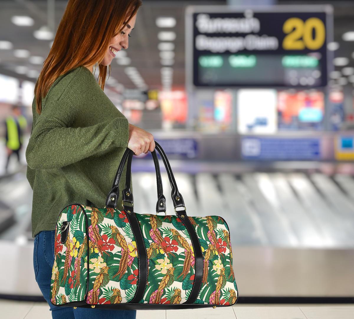 Hawaii Tropical Leaves Flowers And Birds Floral jungle Hawaii Travel Bag - Polynesian Pride