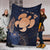 Personalized - Hawaii Kakau Polynesian Turtle Map Premium Blanket - Indigo - Polynesian Pride