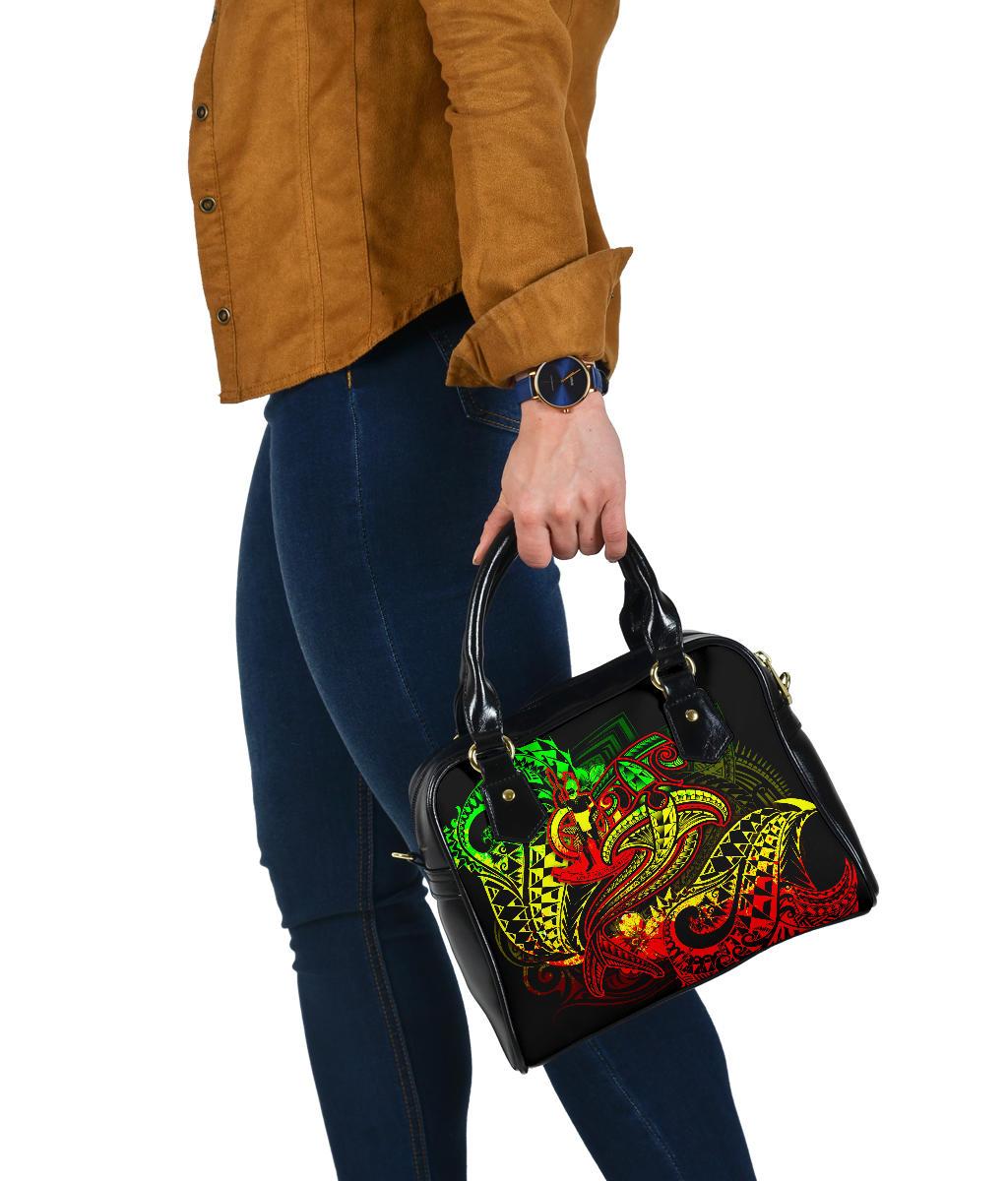 Vanuatu Polynesian Shoulder Handbag - Reggae Shark Polynesian Tattoo - Polynesian Pride