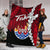 Tahiti Polynesian Premium Blanket - Tribal Wave Tattoo Flag Style - Polynesian Pride