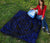 Hawaiian Kanaka Honu Hibiscus Tornando Blue Polynesian Premium Quilt - Polynesian Pride