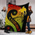 Papua New Guinea Premium Blanket - PNG Bird And Polynesian Decorative Pattern - Polynesian Pride